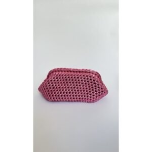 Crochet clutch - Bright Pink