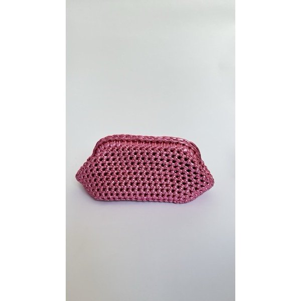 Crochet clutch - Bright Pink
